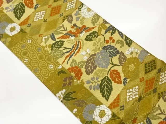 JAPANESE FUKURO OBI / WOVEN FLOWERS